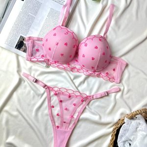 Luscara Pink Love Lace Set